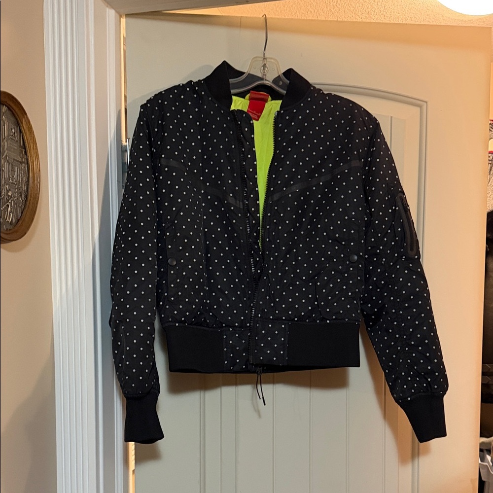 Nike Black Jacket with Neon Yellow Accents